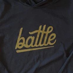 Warstic Sports, Inc BATTLE LONG SLEEVE HOODIE TEE (BLACK) APPAREL 6 Warstic Sports, Inc BATTLE LONG SLEEVE HOODIE TEE (BLACK) APPAREL