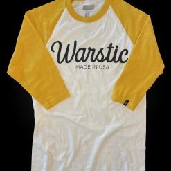 Warstic Sports, Inc WARSTIC SCRIPT 3/4 SLEEVE JERSEY TEE (WHITE/YELLOW)