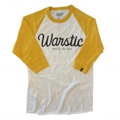 Warstic Sports, Inc WARSTIC SCRIPT 3/4 SLEEVE JERSEY TEE (WHITE/YELLOW)