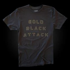 Warstic Sports, Inc APPAREL GOLD BLACK ATTACK TEE (BLACK)