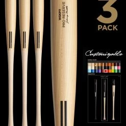 Warstic Sports, Inc WSKP11 (KEVIN PILLAR MODEL) WOOD BAT 3 PACK CUSTOM PRO