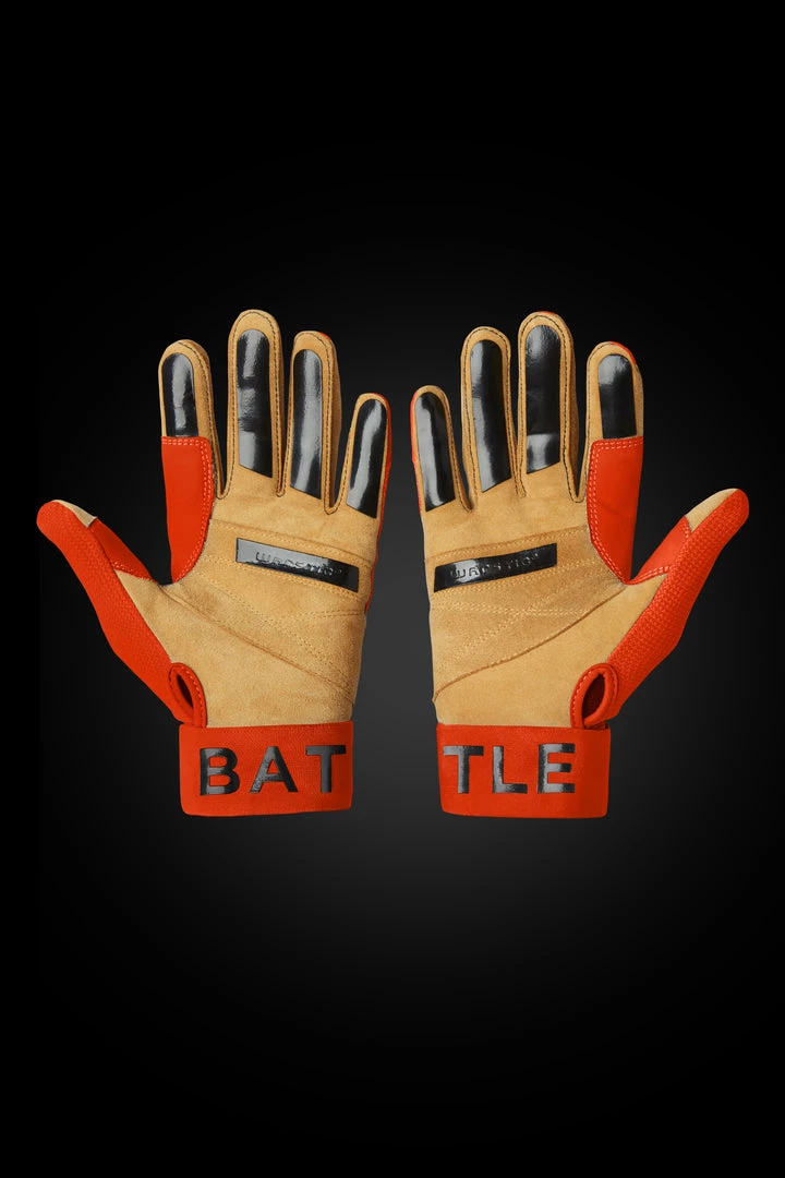 Warstic Sports, Inc WORKMAN3 ADULT & YOUTH BATTING GLOVES "ORANGE" 2 Warstic Sports, Inc WORKMAN3 ADULT & YOUTH BATTING GLOVES "ORANGE"