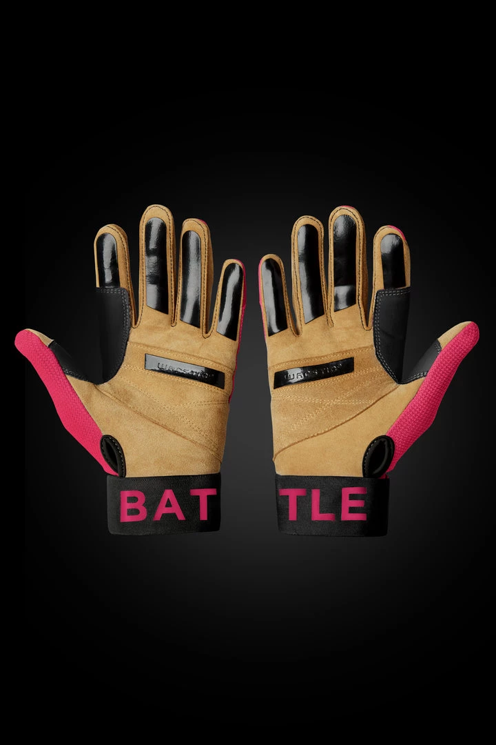 Warstic Sports, Inc WORKMAN3 ADULT & YOUTH BATTING GLOVES "BATTLE PINK" 2 Warstic Sports, Inc WORKMAN3 ADULT & YOUTH BATTING GLOVES "BATTLE PINK"